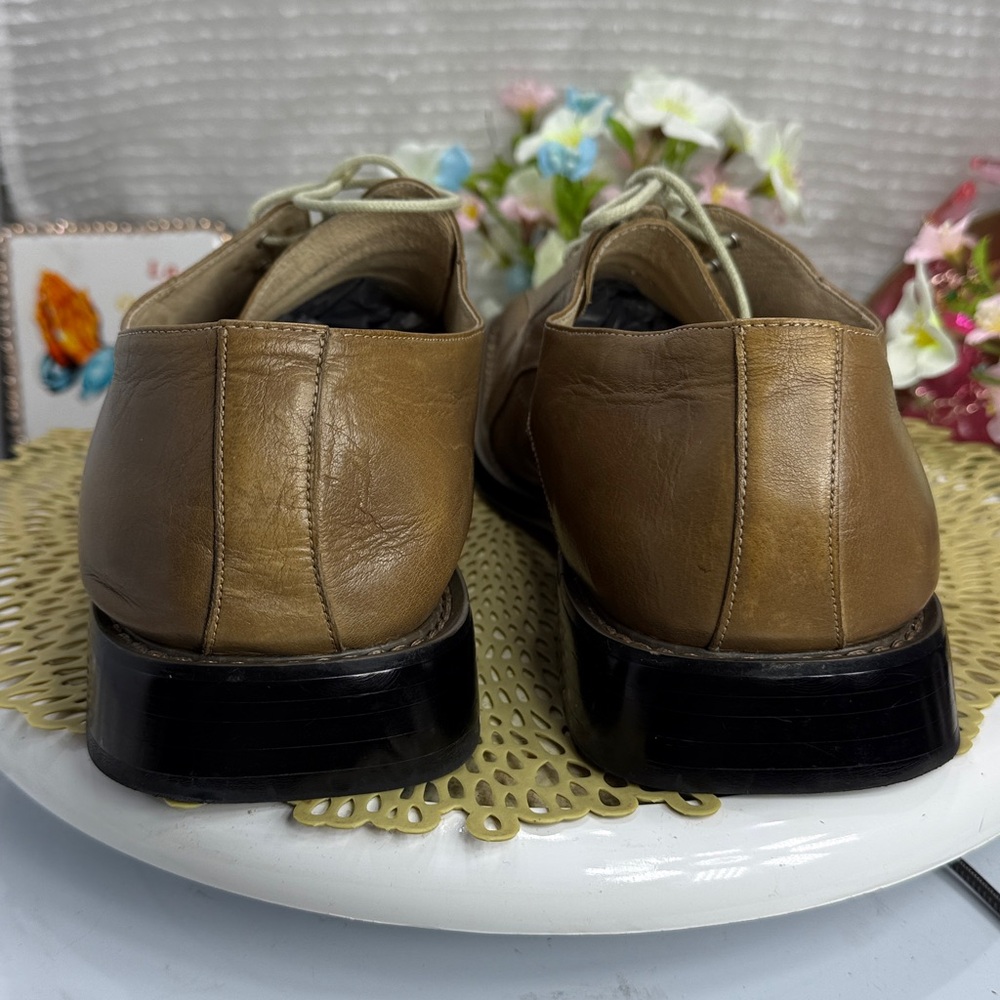 (R2) Giovanni Vintage,Y2K,brown leather square toe shoes, size 13, made in Italy - Picture 5 of 15